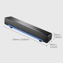 Load image into Gallery viewer, V-196 USB Wired Computer Speaker Bar Stereo Subwoofer Colorful Atmosphere Light Powerful Music Player Bass Surround Sound Box