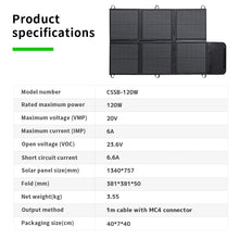 Load image into Gallery viewer, Portable 400W 300W 200W 120W Flexible Solar Panels for Camping Waterproof Outdoor Foldable Design for Power Supply Charging