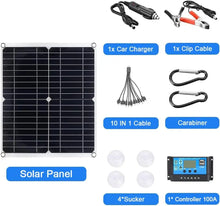 Load image into Gallery viewer, 200 Watt Flexible Solar Panel Kit Dual 5V 12V USB Outputs 100A Solar Charge Controller for Home RV Grid Applications for Camping