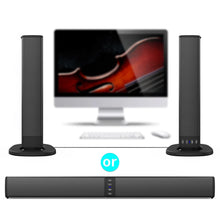 Load image into Gallery viewer, TV Speaker Wireless Bluetooth Speaker Separated Sound Bar Music Center Column For Computer Subwoofer For TV with Fm Radio TF AUX