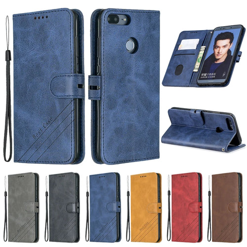 Huawei Honor 9 Lite Case Leather Flip Case on For Funda Huawei Honor 9 Lite Phone Case Cover Luxury Retro Magnetic Wallet Cover