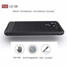 Load image into Gallery viewer, HereCase Phone Case For LG G6 Carbon Fiber Brushed Wire Drawing Silicone Cover For LG G 6 LGG6 5.7 inch Mobile Phone Shell