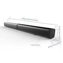 Load image into Gallery viewer, Ultra slim Detachable Bluetooth TV Sound bar 37 inch wireles speaker built-in subwoofer soundbar with optical for LED TV