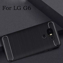 Load image into Gallery viewer, HereCase Phone Case For LG G6 Carbon Fiber Brushed Wire Drawing Silicone Cover For LG G 6 LGG6 5.7 inch Mobile Phone Shell