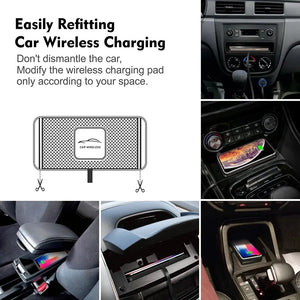 Car Wireless Charger Silicone Non Slip Pad for iPhone 15 14 13 Samsung S23 S22 Xiaomi Phone Chargers Car Fast Charging Station