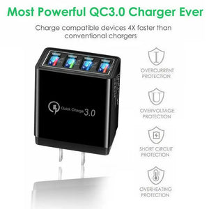 Quick Charge 3.0 For iPhone Charger Wall Fast Charging For Samsung S10 S9 S8 Plug Xiaomi Mi Huawei Mobile Phone Chargers Adapter