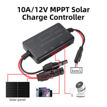 Load image into Gallery viewer, 2026 New MPPT Solar Controller 12V 10A USB Type Port Solar Photovoltaic Controller For lead-acid And Lithium Batteries
