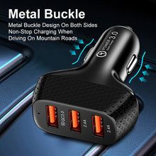 Load image into Gallery viewer, Car Charger 3 Ports USB 5V 2A  Quick Charge 3.0 Phone Adapter For iPhone 13 12 Xiaomi Huawei Samsung S22 Car Cigarette Lighter