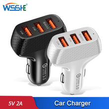 Load image into Gallery viewer, Car Charger 3 Ports USB 5V 2A  Quick Charge 3.0 Phone Adapter For iPhone 13 12 Xiaomi Huawei Samsung S22 Car Cigarette Lighter