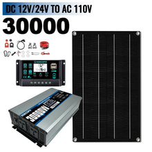 Load image into Gallery viewer, SOECOPO 30000W Solar System Kit 600W Photovoltaic Panel Inverter 12V/24V To 110V/220V with 100A Controller for Home Camping