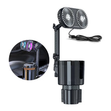 Load image into Gallery viewer, Car Cup Holder USB Car Fan 2 in 1 Adjust Speed 360 Degree Rotating Fan for Refreshing Air