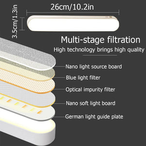 Desk Lamp USB LED Computer Table Lamp Office Study Reading Light Magnetic Bedroom Bedside Remote Touch Control Night Light