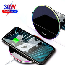 Load image into Gallery viewer, 30W Wireless Charger Pad For iPhone 15 14 13 12 11 Pro XS X XR 8 Samsung S23 S22 S21 Xiaomi Phone Chargers Fast Charging Station