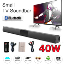 Load image into Gallery viewer, 40W TV Soundbar Wired and Wireless Bluetooth Speaker Home Cinema Sound System Stereo Surround with FM Radio Music Center Boombox