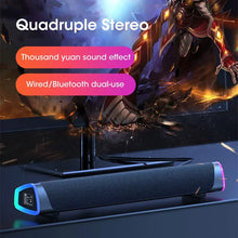 Load image into Gallery viewer, 4D Computer Speaker Bar Stereo Sound Subwoofer Bluetooth Speaker For Macbook Laptop Notebook PC Music Player Wired Loudspeaker