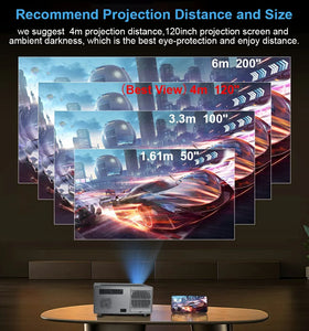 PROGAGA Full HD 1080P Projetor 4k PG600W Android WiFi Auto Focus PG600 Portable Projector PK DLP Home Theater Outdoor Movie Beam