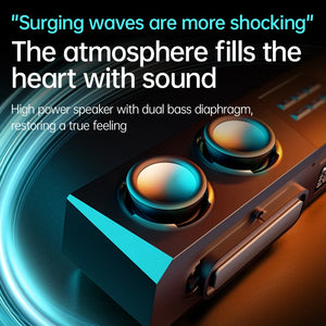 HIFI Surround Soundbar Blue Tooth 5.3Home Speaker Wireless Computer Speakers Stereo Subwoofer Sound Bar For PC Laptop Theater TV