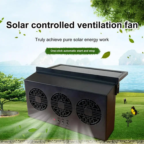 1 Set Automatic Solar Car Fan Low Noise Cool Car Solar Powered USB Exhaust Fan Auto Window Ventilation Fan Car Gills Cooler