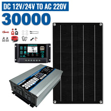 Load image into Gallery viewer, SOECOPO 30000W Solar System Kit 600W Photovoltaic Panel Inverter 12V/24V To 110V/220V with 100A Controller for Home Camping
