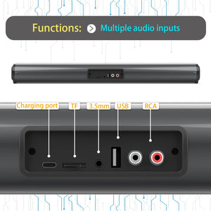 Wireless Bluetooth Speaker Soundbox Soundbar Speakers for PC TV Subwoofer Music Center Boombox with Fm TF USB AUX RCA Soundbar