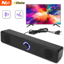 Load image into Gallery viewer, PC Soundbar Wired and Wireless Bluetooth Speaker USB Powered Soundbar for TV Pc Laptop Gaming Home Theater Surround Audio System