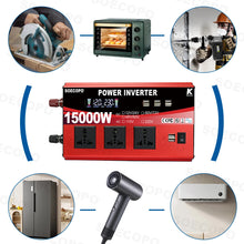 Load image into Gallery viewer, 15000W Peak Solar System Kit 600W Panel DC 12V/24V To AC 110V/220V Inverter 100A Controller Complete Off Grid For Camping/Home