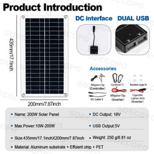 Load image into Gallery viewer, Intelligent Dual-Voltage 10000W Solar System 200W High-Efficiency Panel 100A Controller Inverter for farm car  Field Research