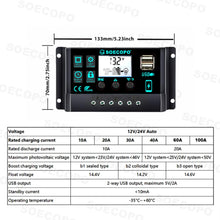 Load image into Gallery viewer, Multi-Protection No Noise 6000W Solar kit 300W Panel 100A Controller Inverter with Overload for car Emergency Prep RV Greenhouse