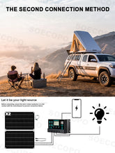 Load image into Gallery viewer, SOECOPO 30000W Easy-Install Flexible Solar Kit 2×600W Panel 100A Controller 110V 220V Inverter for Car,RV,Boat/Home Backup Power