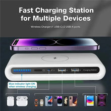 Load image into Gallery viewer, 4 In 1 Wireless Charger Pad Stand LED Light Type C PD USB Charger for iPhone Samsung Xiaomi Phone Chargers Fast Charging Station
