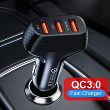 Load image into Gallery viewer, Car Charger 3 Ports USB 5V 2A  Quick Charge 3.0 Phone Adapter For iPhone 13 12 Xiaomi Huawei Samsung S22 Car Cigarette Lighter