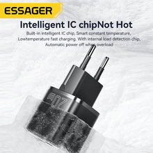 Load image into Gallery viewer, Essager 20W GaN USB Type C Charger PD Fast Charge Phone QC 3.0 Quick Chargers For iPhone 14 13 12 11 Pro Max Mini iPad Charging