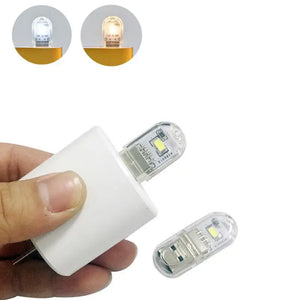 1pc USB Plug Lamp Small Light Computer Mobile Power Charging Mini Night Light Book Lamps LED Eye Protection Reading Light