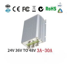 Load image into Gallery viewer, 24V 36V TO 48V 3A -30A STEP UP MODULE 24V  to 48V Boost Voltage Regulator DC-DC Converter FOR AUTOMOTIVES CE RoHS Certificated