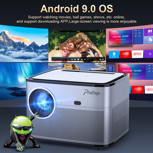 PROGAGA PG550W Proyector Auto Focus Full HD 1080P Projetor 4K Android WiFi PG550 Portable Projector Home Theater Cinema Beam