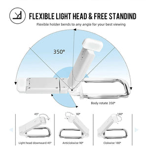 New USB Rechargeable Book Reading Light Brightness Adjustable LED Clip on Book Light Eye Care Book Lamp for Kids Read Light