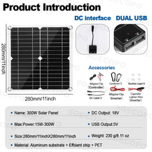 Load image into Gallery viewer, Multi-Protection No Noise 6000W Solar kit 300W Panel 100A Controller Inverter with Overload for car Emergency Prep RV Greenhouse