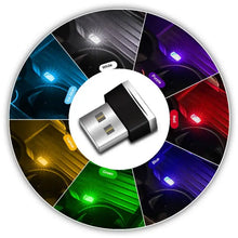 Load image into Gallery viewer, Mini USB LED Car Light Ambient Night Light Decorative Neon Lamp Auto Interior Atmosphere Emergency PC Mobile Power Charging