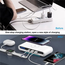 Load image into Gallery viewer, 4 In 1 Wireless Charger Pad Stand LED Light Type C PD USB Charger for iPhone Samsung Xiaomi Phone Chargers Fast Charging Station
