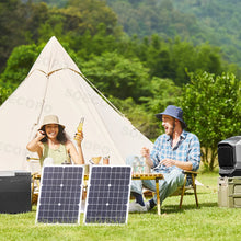 Load image into Gallery viewer, Easy Install Intelligent 8000W Peak Full Solar System Kit 2x500W Panel 100A Controller Inverter Generator for Home travel party