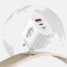 Load image into Gallery viewer, 40W USB C Charger Quick Charge 3.0 USB Wall Charger PD Type C Phone Charger Power Adapter For iPhone 14 Xiaomi13 HuaweiSamsung
