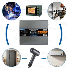 Load image into Gallery viewer, 20000W Peak Solar System Kit 600W Panel DC 12V/24V To AC 110V/220V Inverter 100A Controller Complete Off Grid for Home Camping